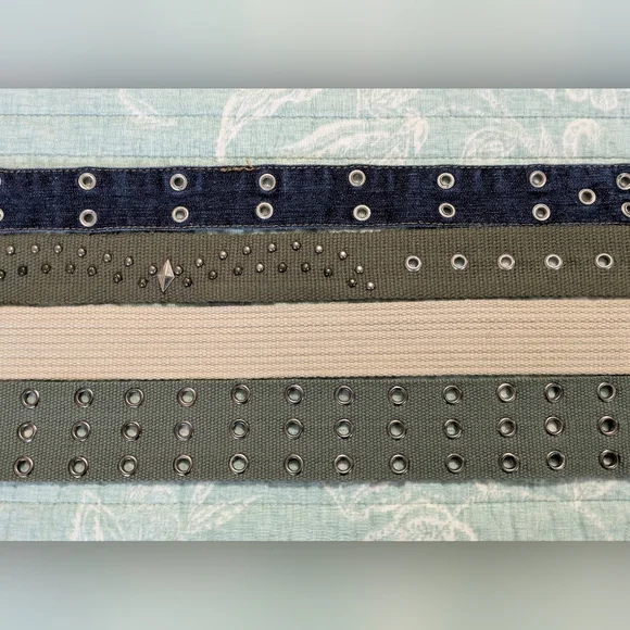 Bundle of 4 Canvas Women's Belts. Sizes 38", 39", 42". - Picture 2 of 3